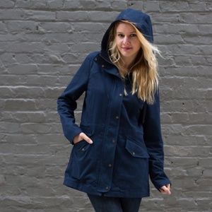Betabrand Morning Mess Chino Twill Fishtail Coat